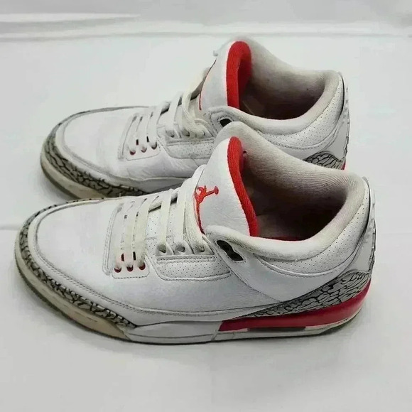 Nike Men\'s Air Jordan 3 Retro Hall of Fame Sneaker Shoes Red White Size 7.5 main image 11